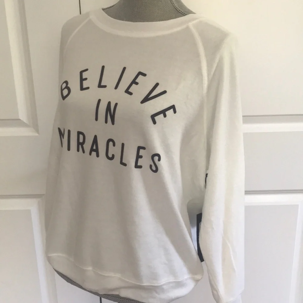 Wildfox White‎ 'Believe in Miracles' Sweatshirt - Picture 5 of 7